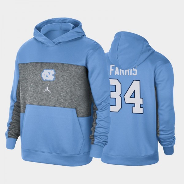 college Basketball North Carolina Tar Heels Duwe Farris #34 Spotlight Performance Pullover Blue Hoodie