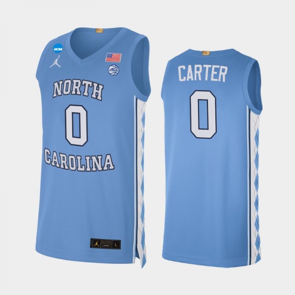 North Carolina Tar Heels College Basketball 2022 March Madness #0 Anthony Harris Blue Alumni Limited Jersey
