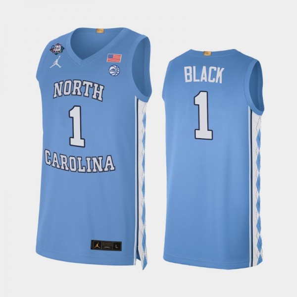 North Carolina Tar Heels college Basketball #1 Leaky Black Blue Alumni Limited 2022 March Madness Final Four Jersey