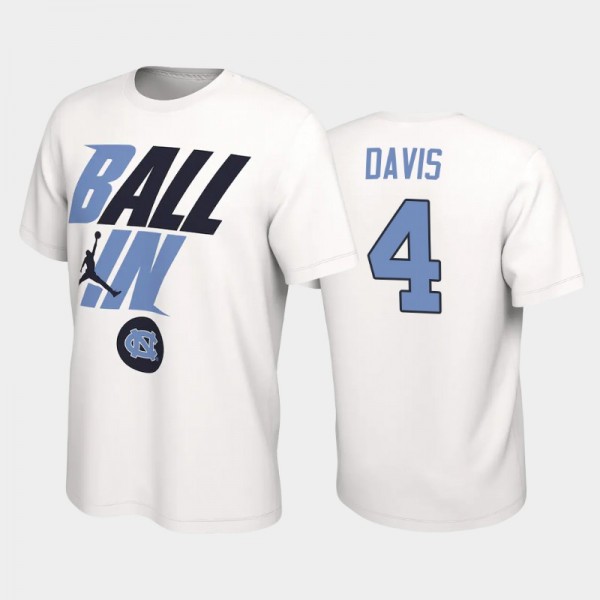 College Basketball UNC Tar Heels RJ Davis #4 Ball ...