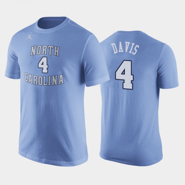 North Carolina Tar Heels College Basketball RJ Davis #4 Replica Future Star Blue T-Shirt