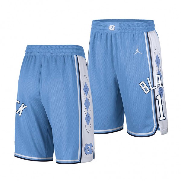 North Carolina Tar Heels Leaky Black #1 College Basketball Blue Shorts