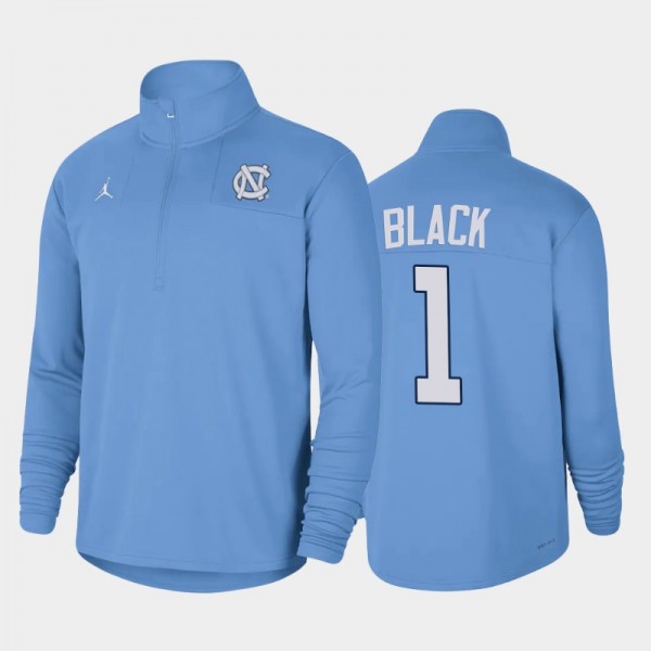 College Basketball North Carolina Tar Heels Leaky Black #1 Half-zip Blue Jacket