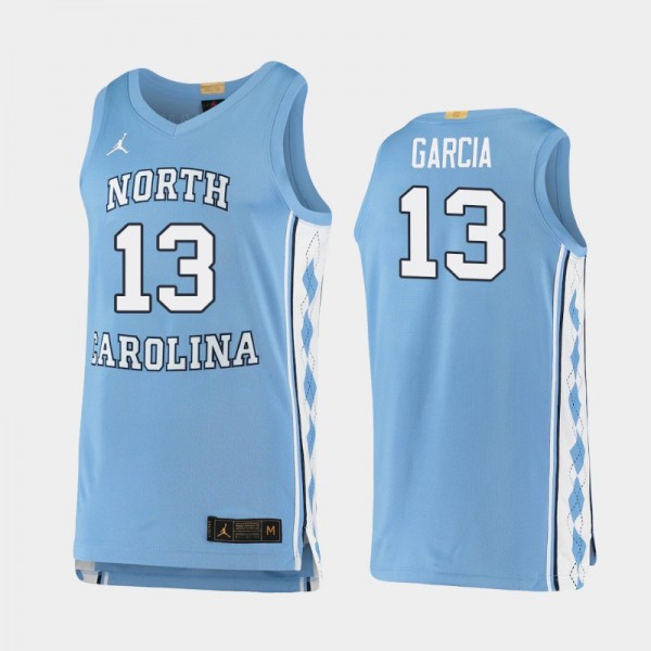 North Carolina Tar Heels Men's Basketball Dawson Garcia #13 Carolina Blue Alumni Limited Jersey