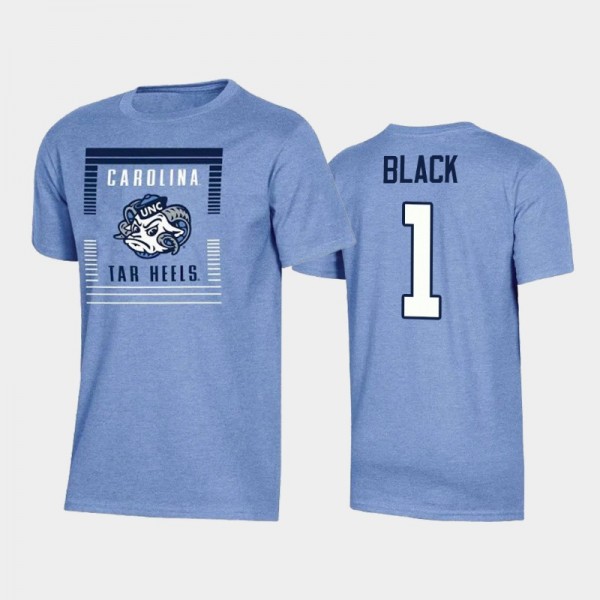 Youth North Carolina Tar Heels College Basketball Leaky Black #1 Blue Core T-Shirt