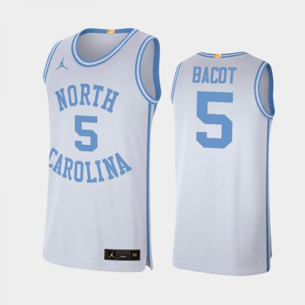 North Carolina Tar Heels Men's Basketball Armando Bacot #5 White Retro Limited Jersey