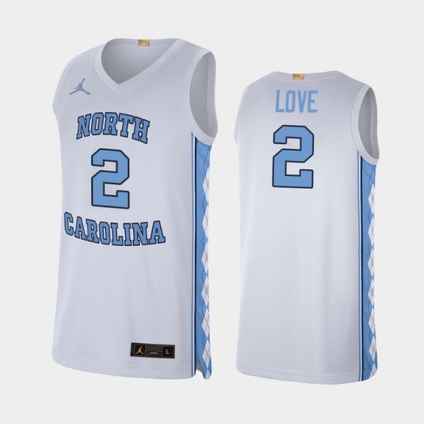 North Carolina Tar Heels Men's Basketball Caleb Love #2 White Alumni Limited Jersey