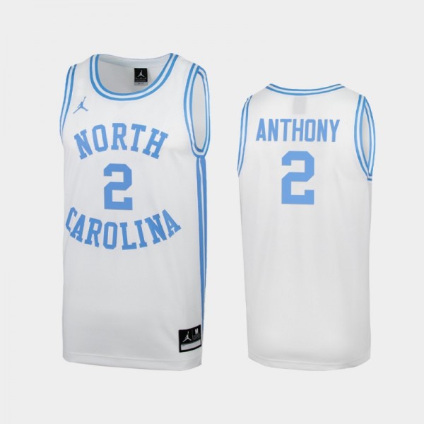 Youth UNC Tar Heels College Basketball Cole Anthony #2 White Retro Limited Jersey