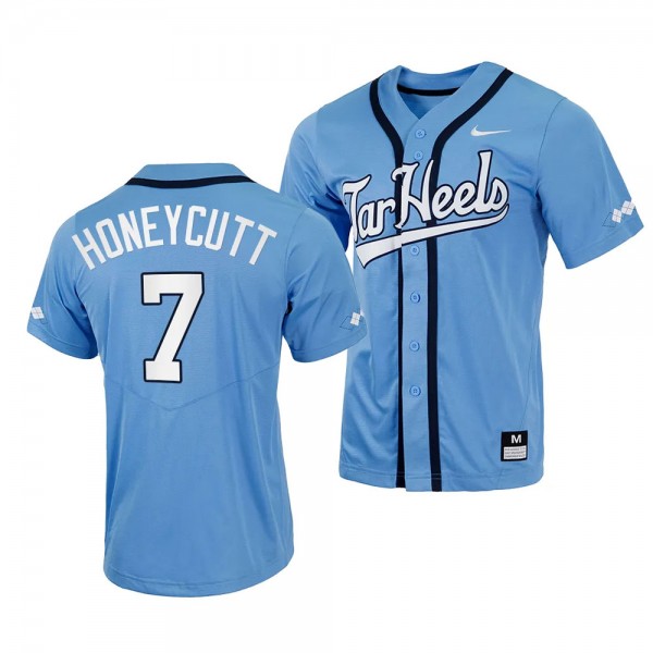 Vance Honeycutt North Carolina Tar Heels #7 Blue Replica Baseball Full-Button Jersey