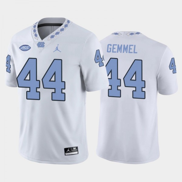 North Carolina Tar Heels College Football #44 Jeremiah Gemmel White Game Replica Jersey