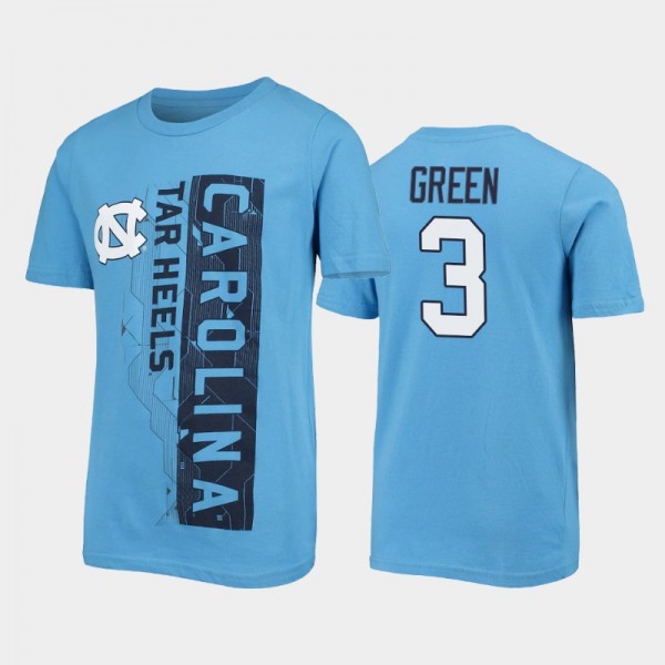 Youth North Carolina Tar Heels College Football Antoine Green Challenger Blue T-Shirt