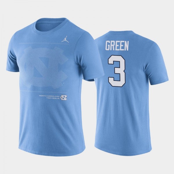 Youth North Carolina Tar Heels College Football Antoine Green Team Issue Blue Cotton T-Shirt